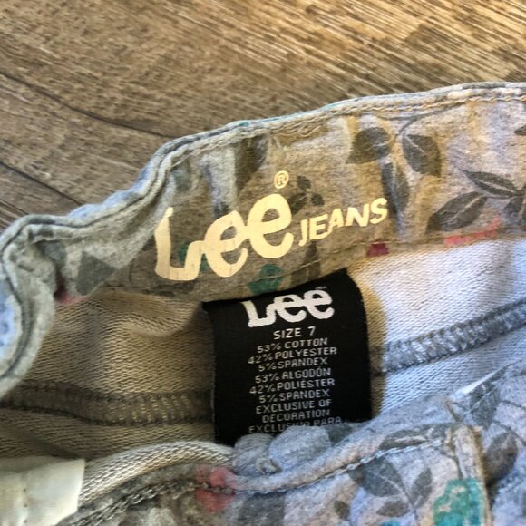 Lee Little Girls Stretch Dark Embellished Skinny Print Jeans Jeggings - Picture 3 of 5